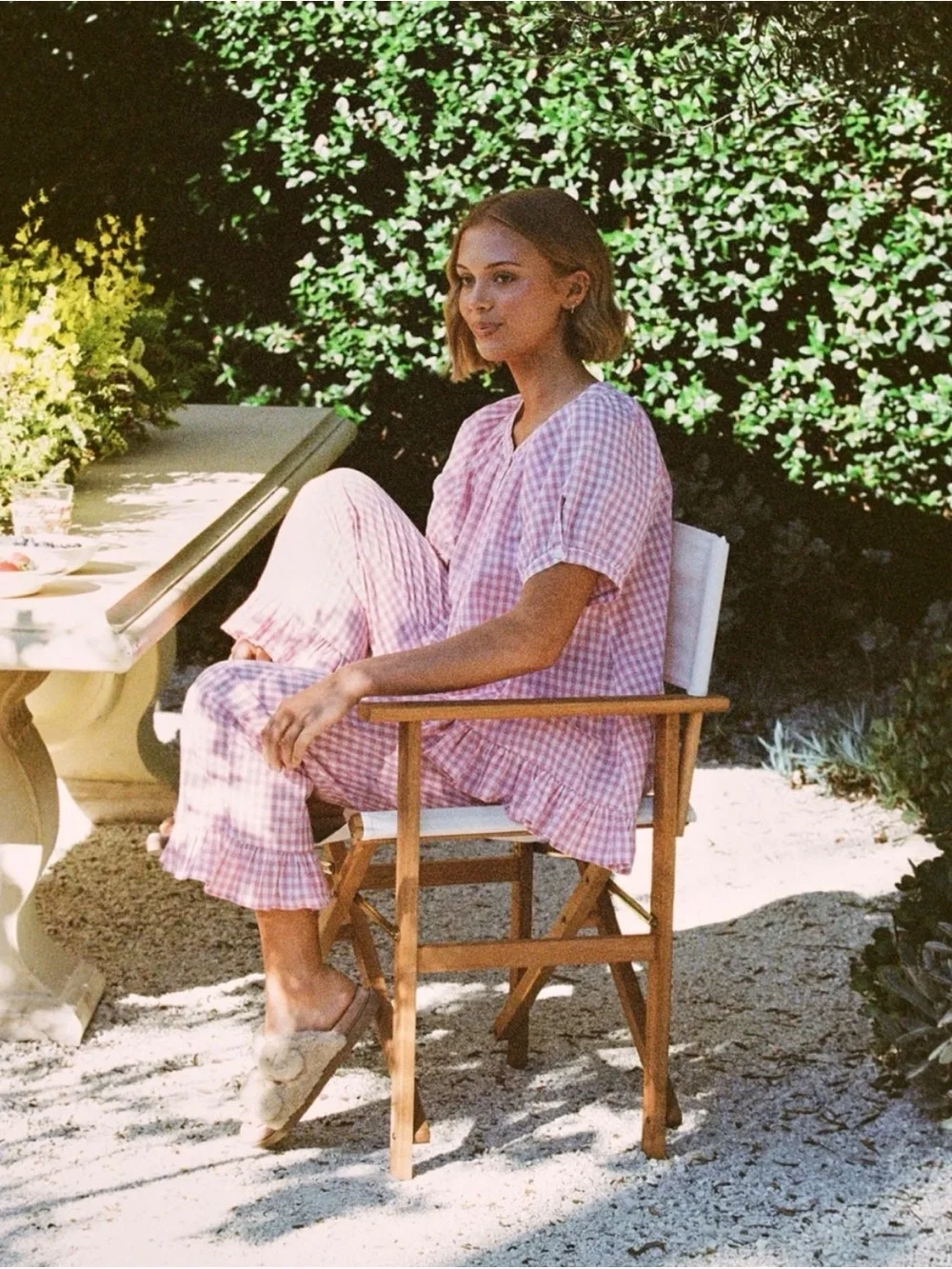 Piyama | Sophie Sleep Set in Gingham Pink